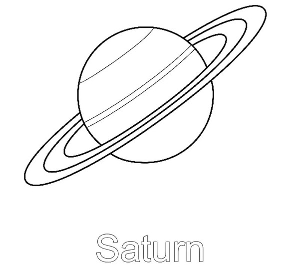 Kolorowanka Narysuj Saturn dzieci