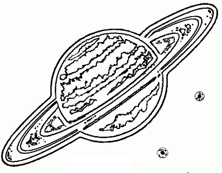 Kolorowanka Narysuj Saturn wolny