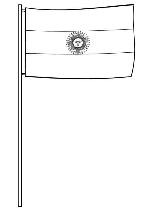 Kolorowanka Narysuj flagę Argentyna