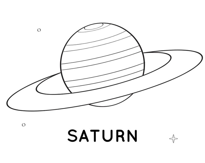 Kolorowanka Narysuj łatwo Saturn