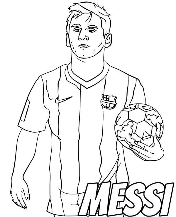 Kolorowanka Narysuj numer 10 Lionel Messi
