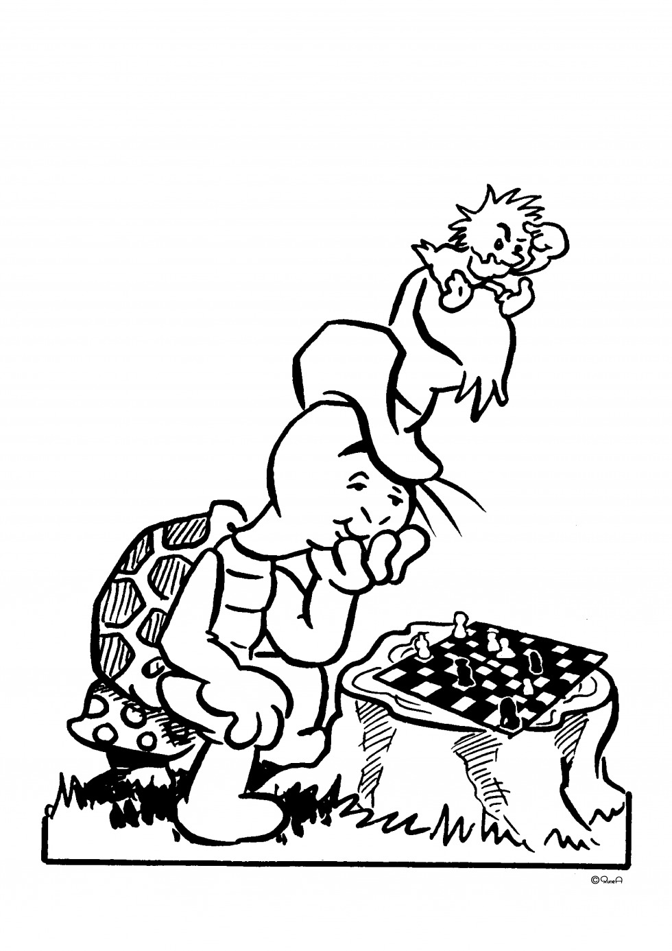 Kolorowanka Narysuj obraz Bamse