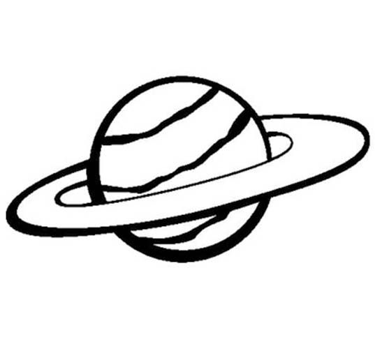 Kolorowanka Narysuj prosto Saturn