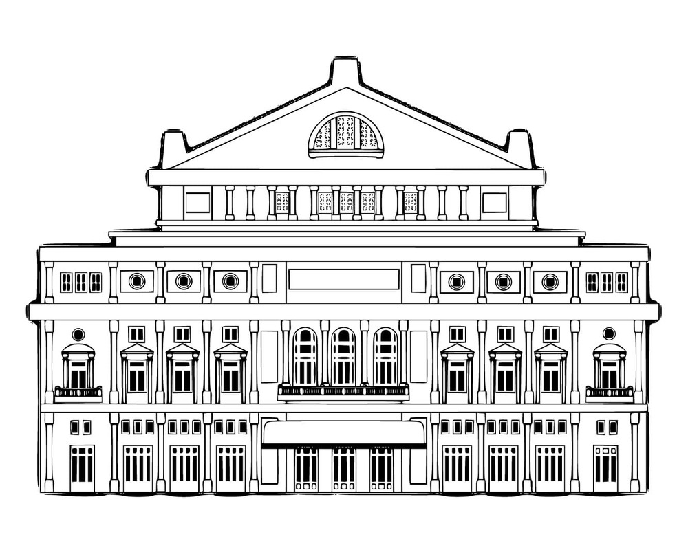 Kolorowanka Narysuj teatro colon