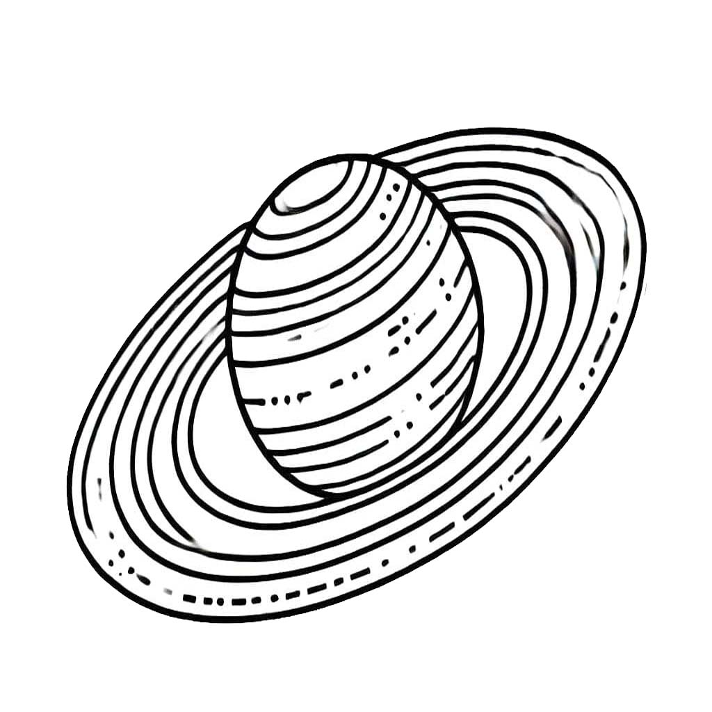 Kolorowanka Narysuj wydrukowania Saturn
