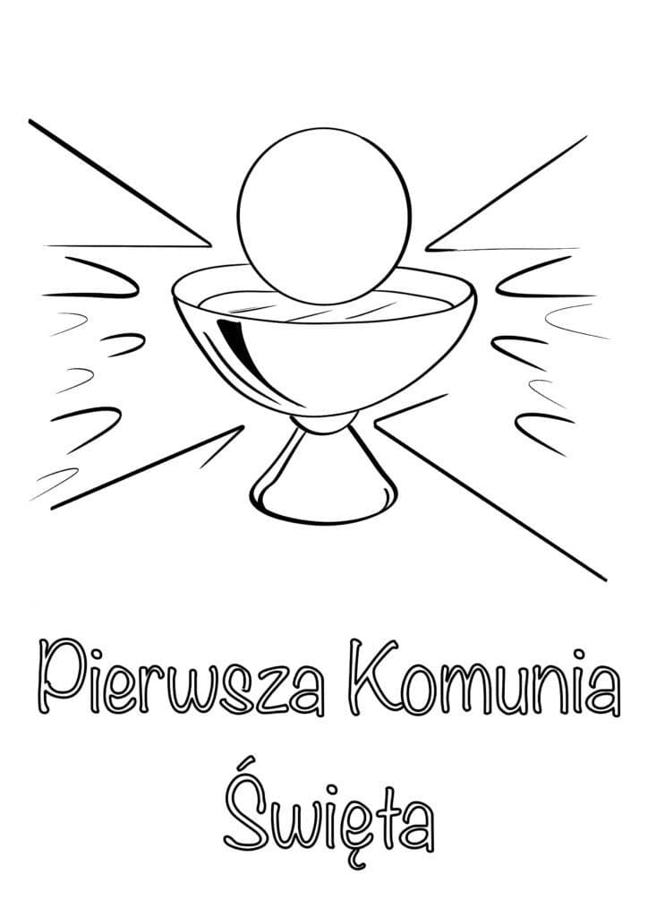 Kolorowanki Komunia Święta