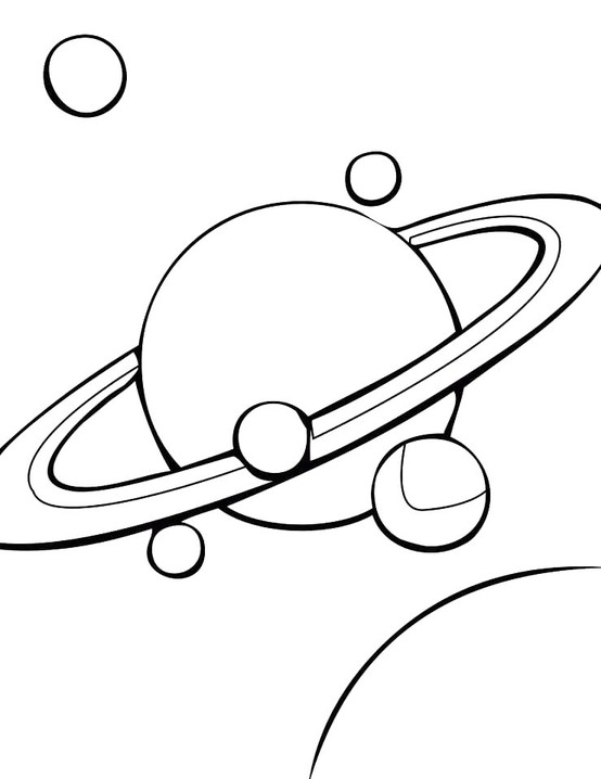 Kolorowanka Narysuj za darmo Saturn