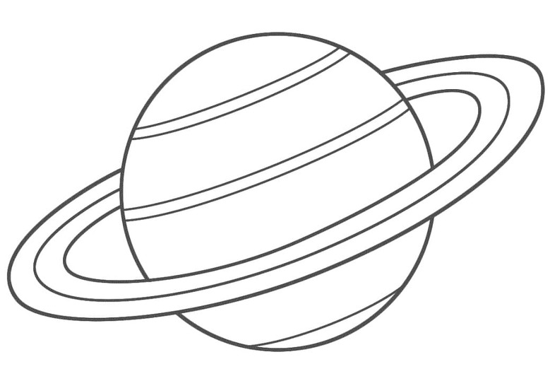 Kolorowanka Narysuj za darmo wydrukowania Saturn