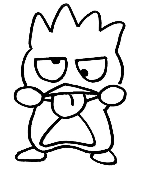 Kolorowanka Narysuj Badtz Maru z Sanrio bezpłatny