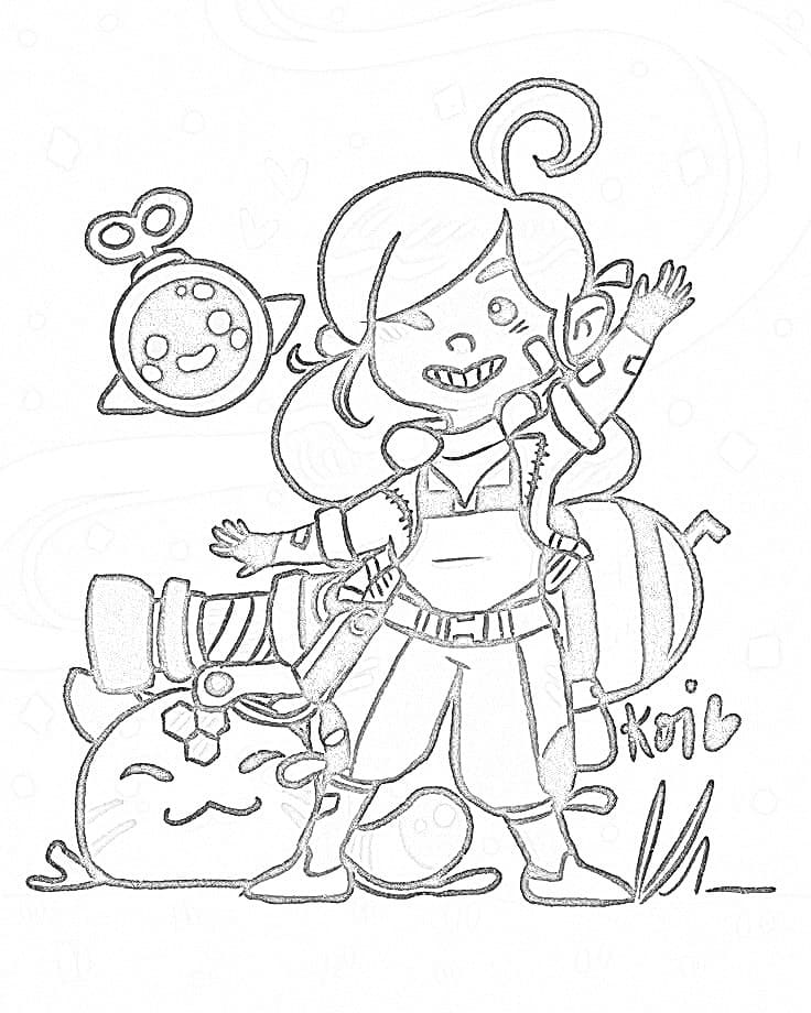 Kolorowanka Narysuj Slime Rancher dla dzieci