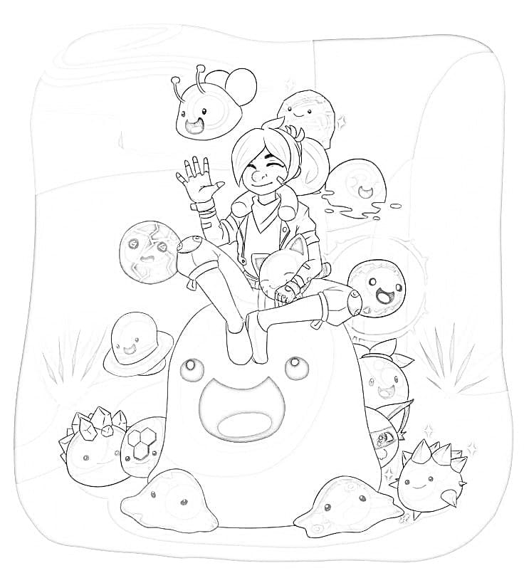 Kolorowanka Slime Rancher do druku dla dzieci