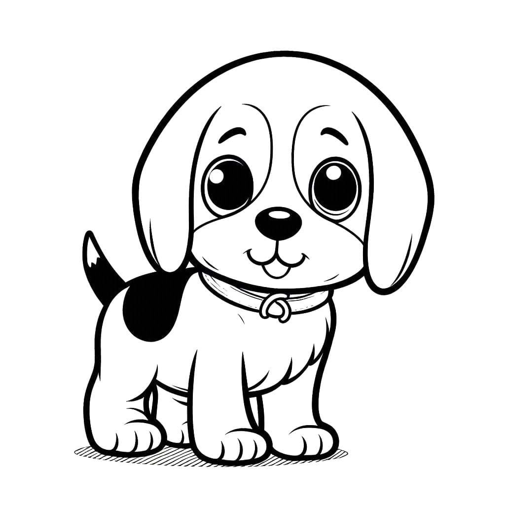 Kolorowanka Beagle bezpłatny wydruku