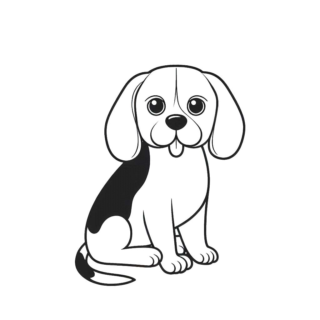 Kolorowanka Beagle wydruku