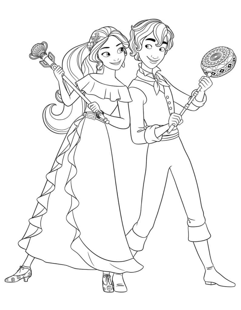 Kolorowanka Elena z Avaloru Wydrukować