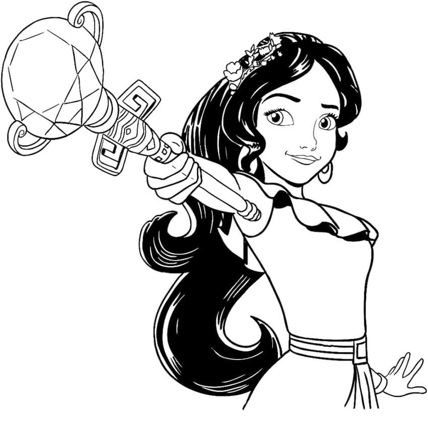 Kolorowanka Elena z Avaloru bezpłatna łatwy