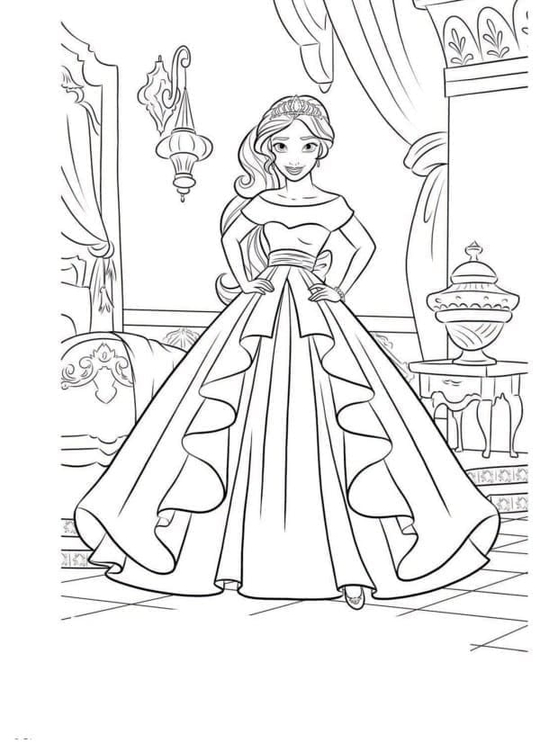 Kolorowanka Elena z Avaloru bezpłatny