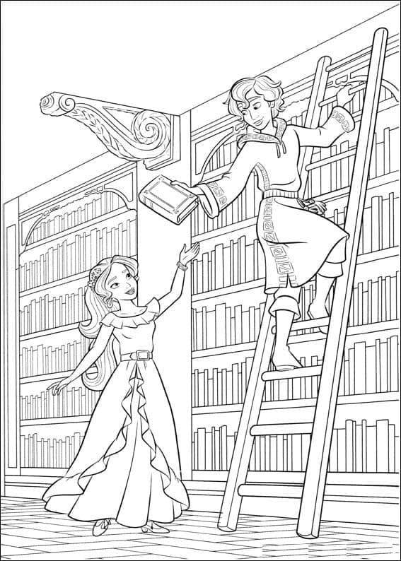 Kolorowanka Elena z Avaloru łatwy do druku