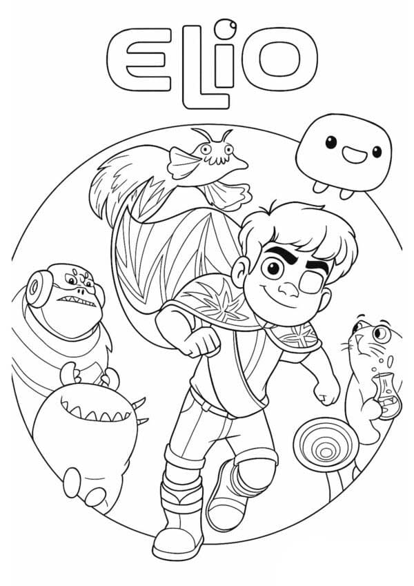 Kolorowanka Elio prosty do druku