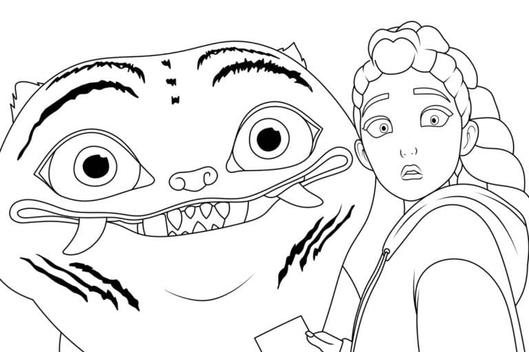 Kolorowanka KPop Demon Hunters łatwy