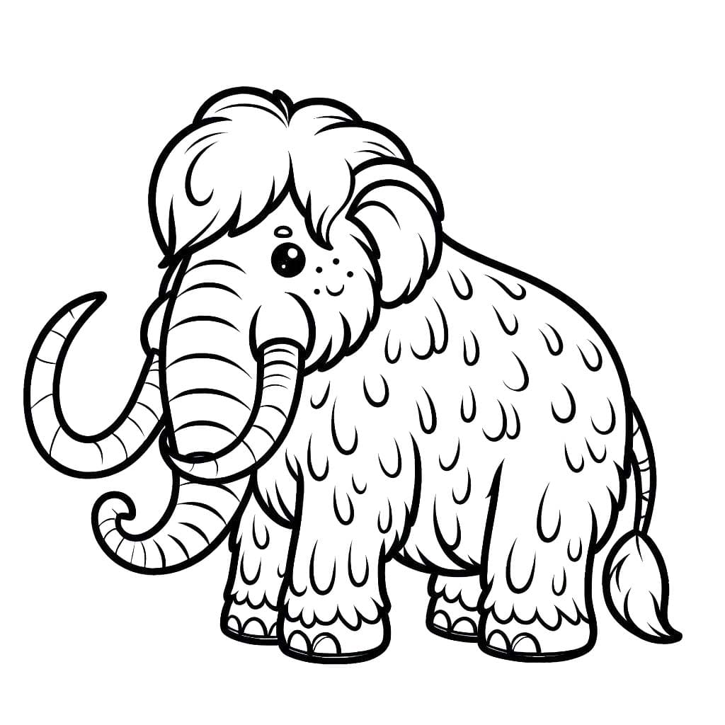 Kolorowanka Mamut do druku