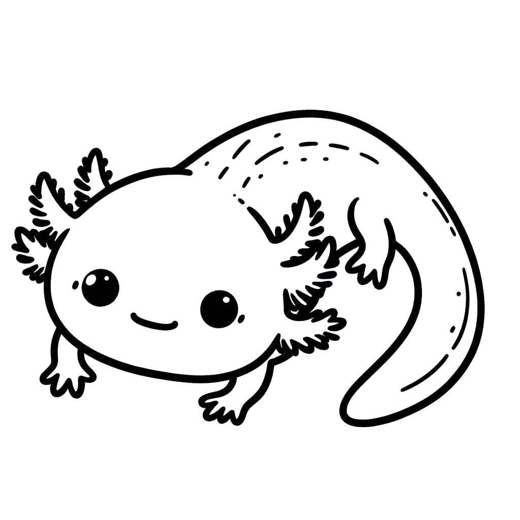 Kolorowanka Narysuj Aksolotl 8