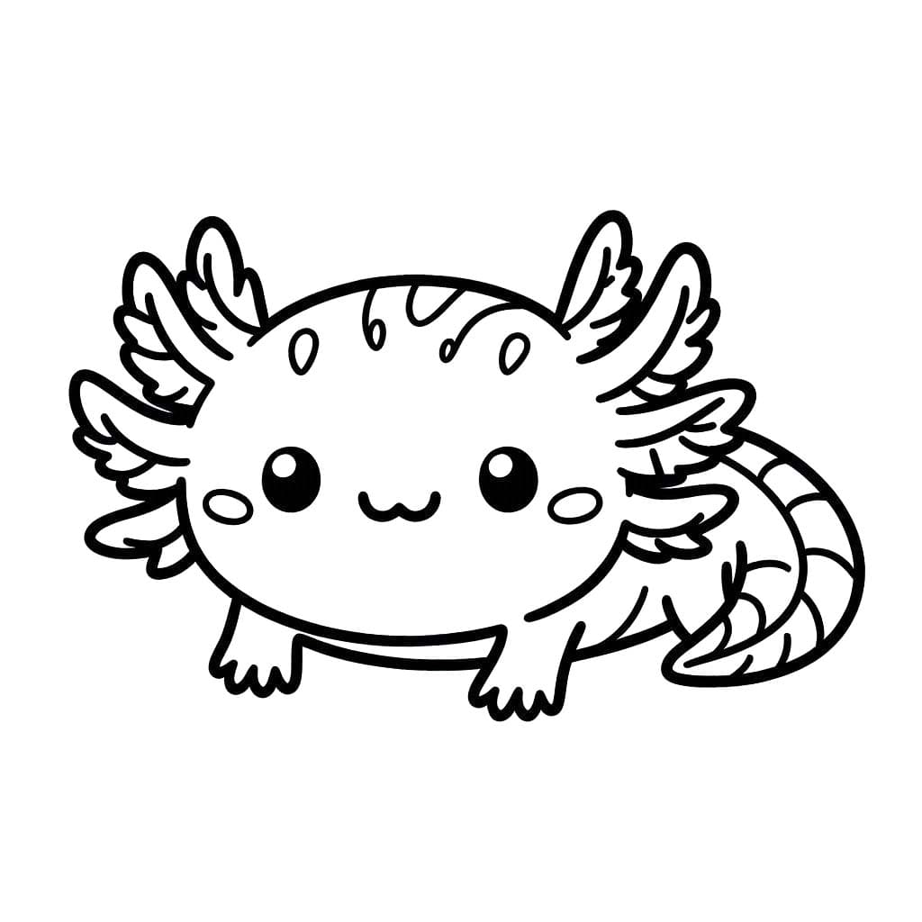 Kolorowanka Narysuj Aksolotl bezpłatny
