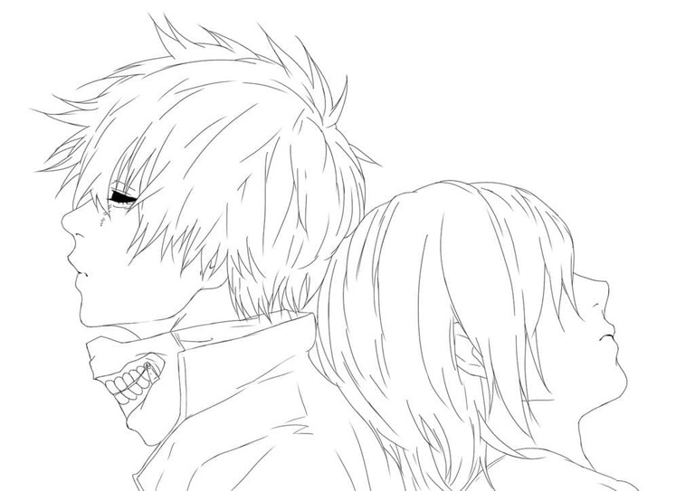 Kolorowanka Narysuj Anime Tokyo Ghoul