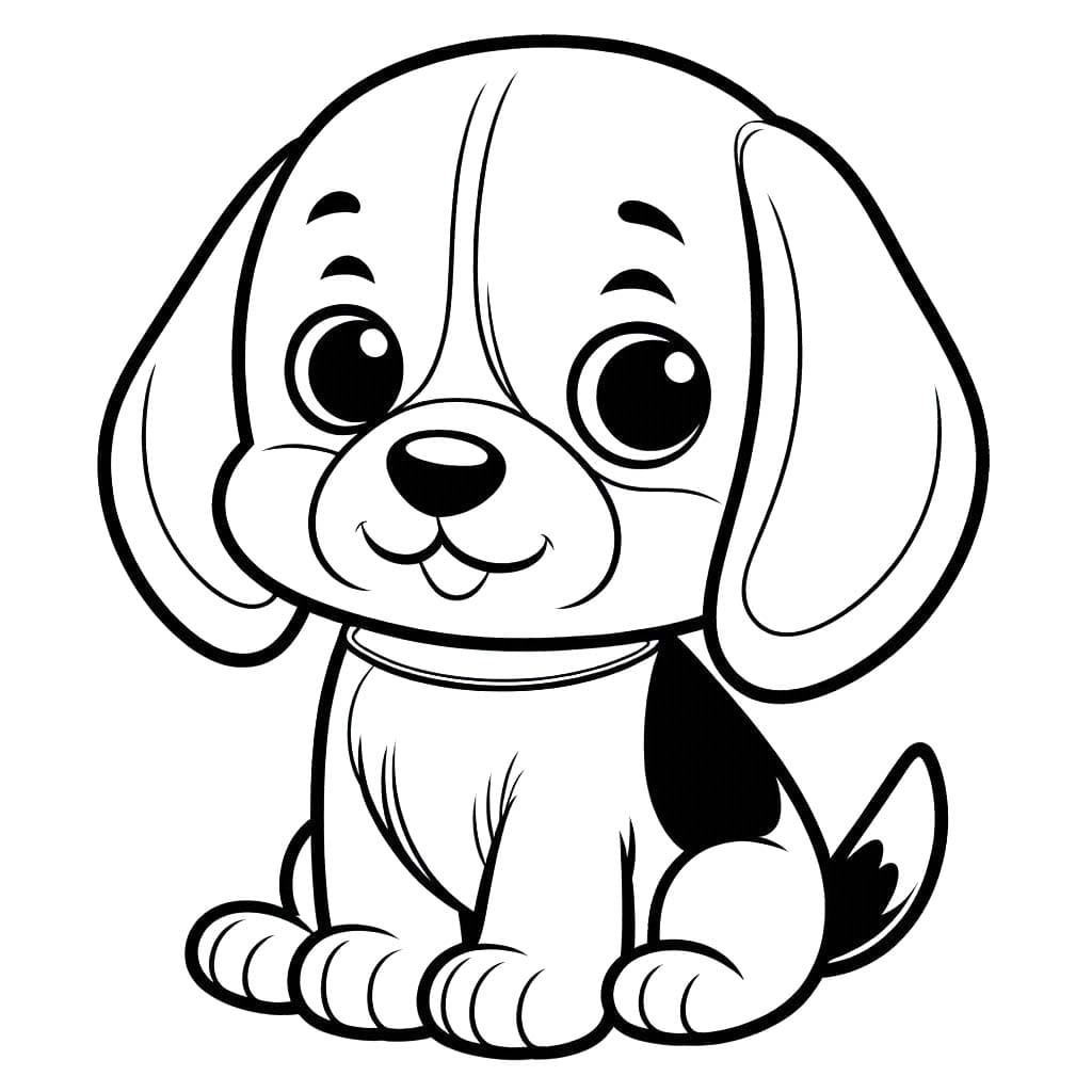 Kolorowanka Narysuj Beagle 2