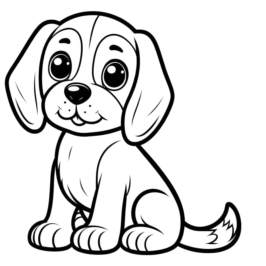 Kolorowanka Narysuj Beagle 4