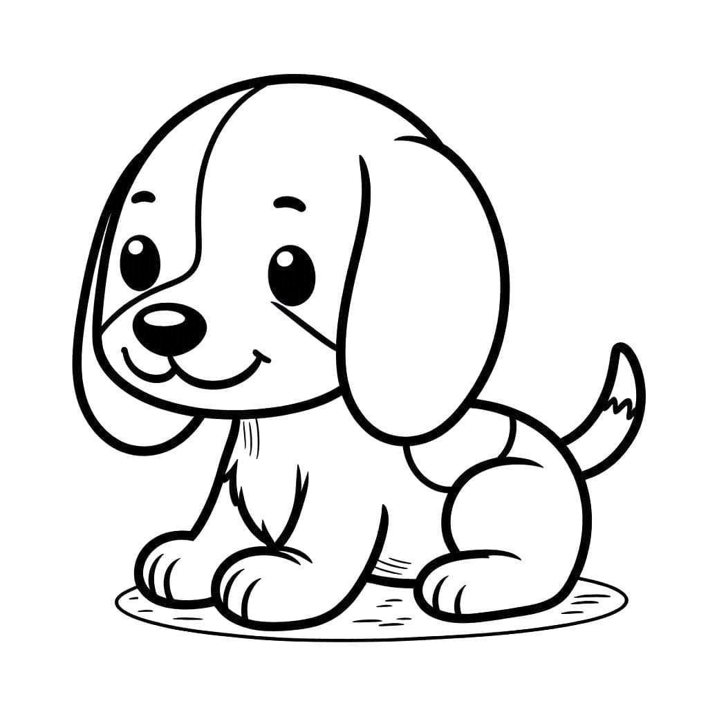 Kolorowanka Narysuj Beagle 8