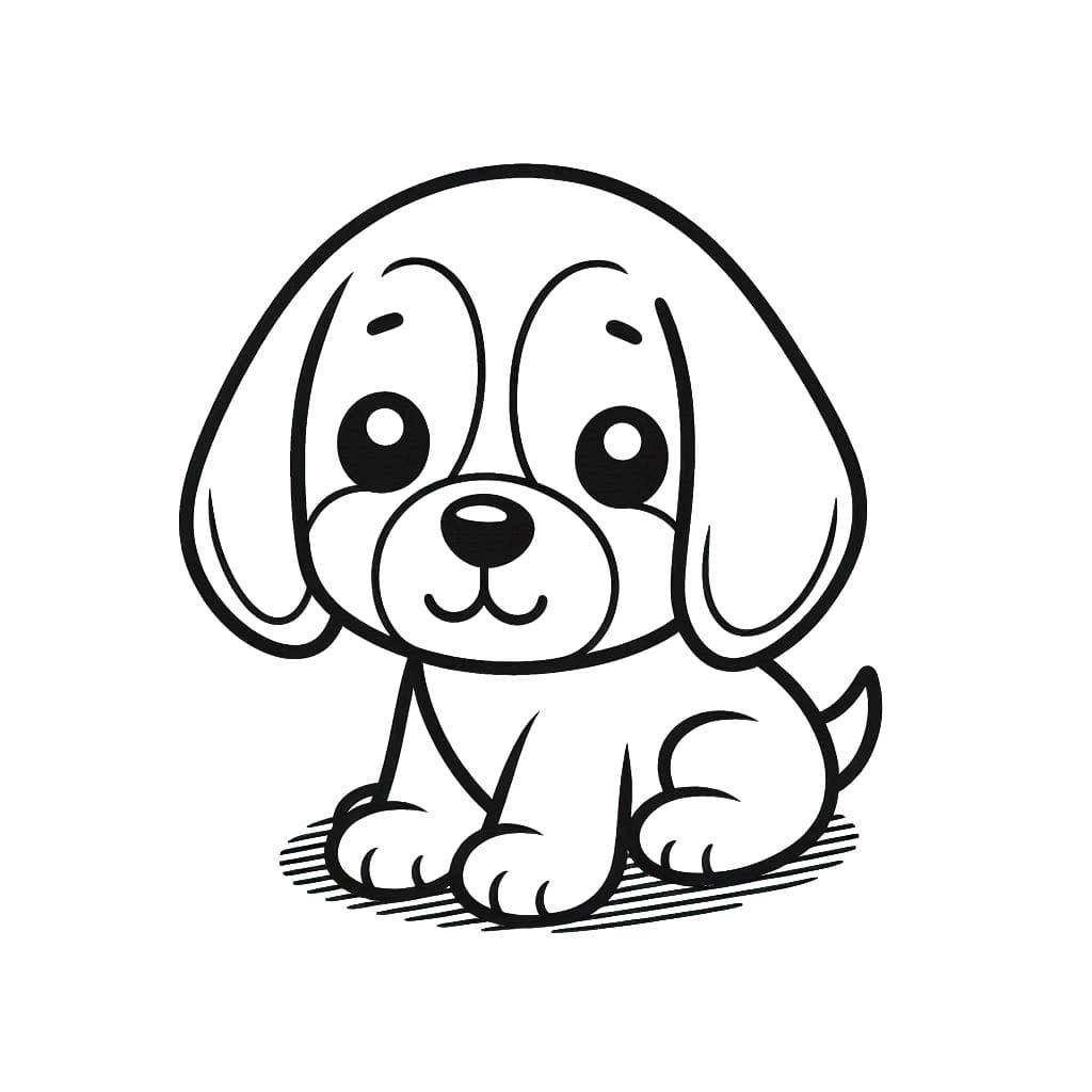 Kolorowanka Narysuj Beagle bezpłatny wydruku