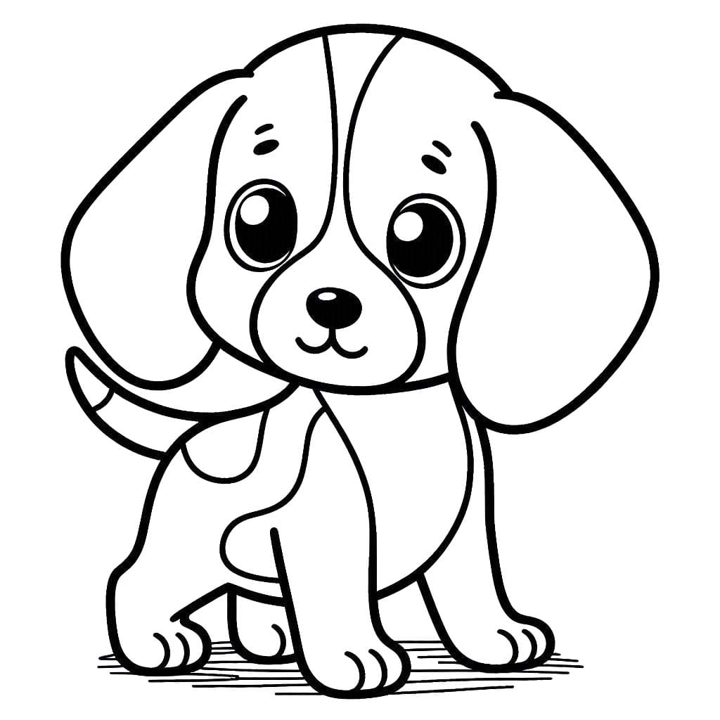 Kolorowanka Narysuj Beagle bezpłatny
