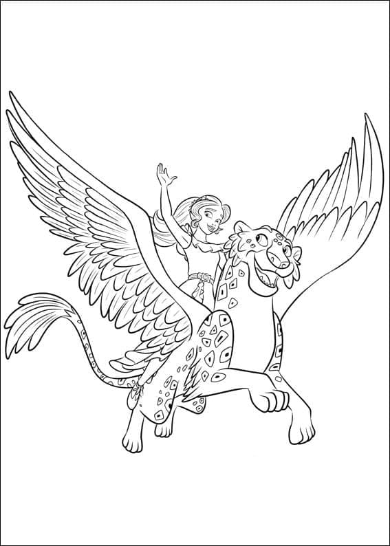 Kolorowanka Narysuj Elena z Avaloru bezpłatna prosty