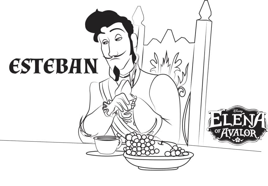 Kolorowanka Narysuj Elena z Avaloru podstawowy do druku