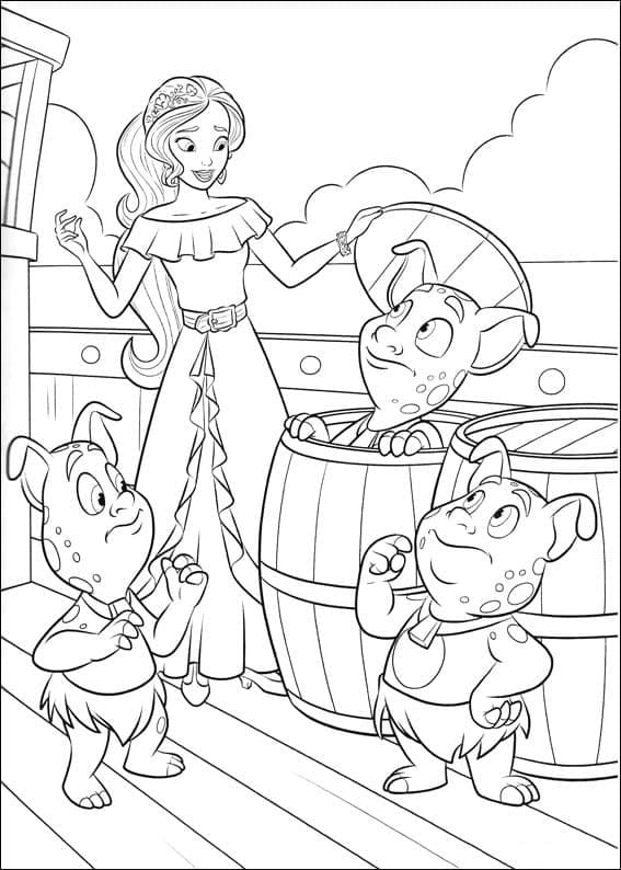 Kolorowanka Narysuj Elena z Avaloru podstawowy