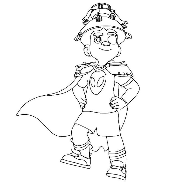 Kolorowanka Narysuj Elio bezpłatna prosty