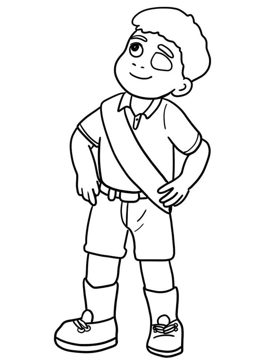 Kolorowanka Narysuj Elio do druku