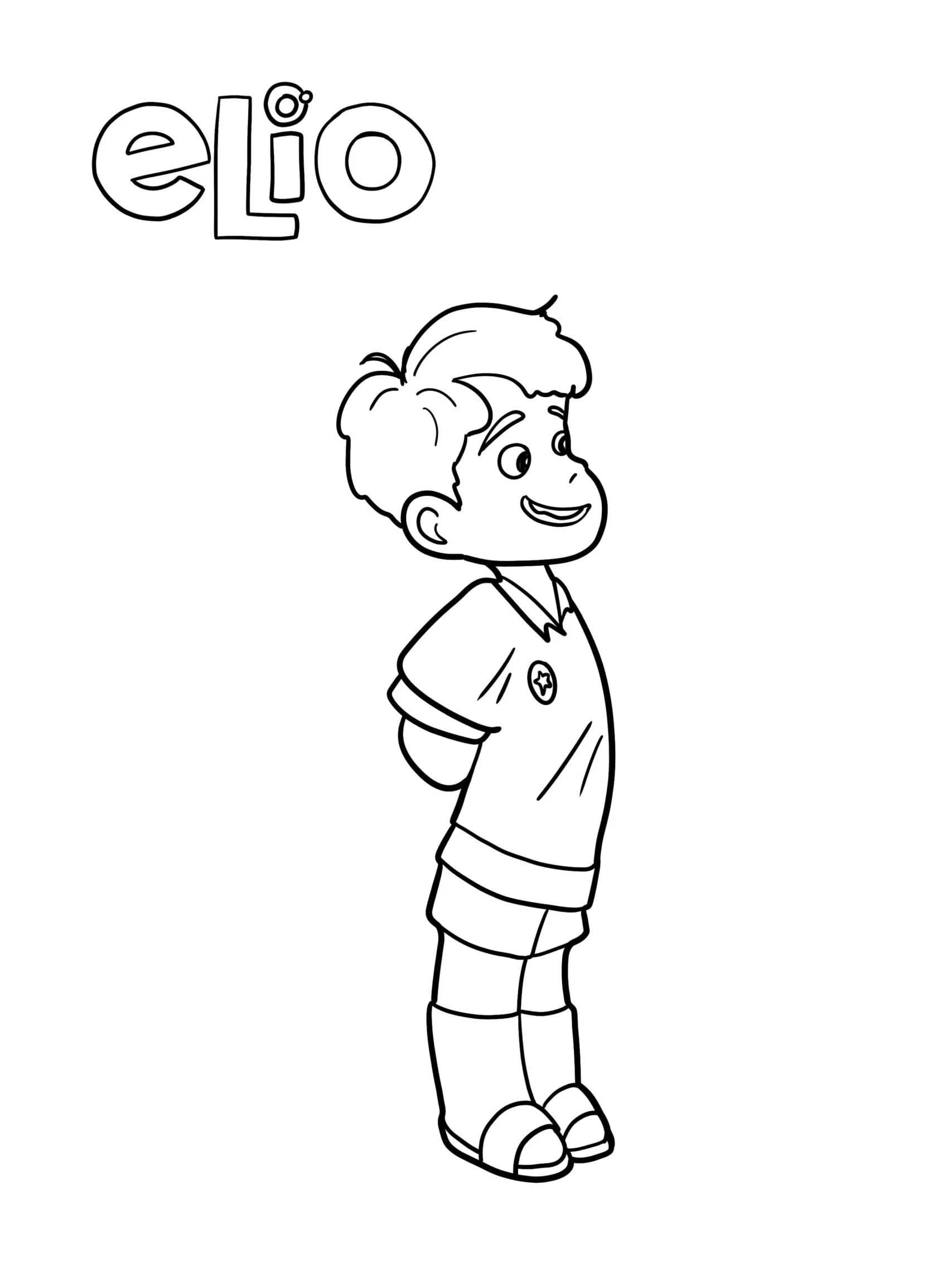 Kolorowanka Narysuj Elio podstawowa do druku