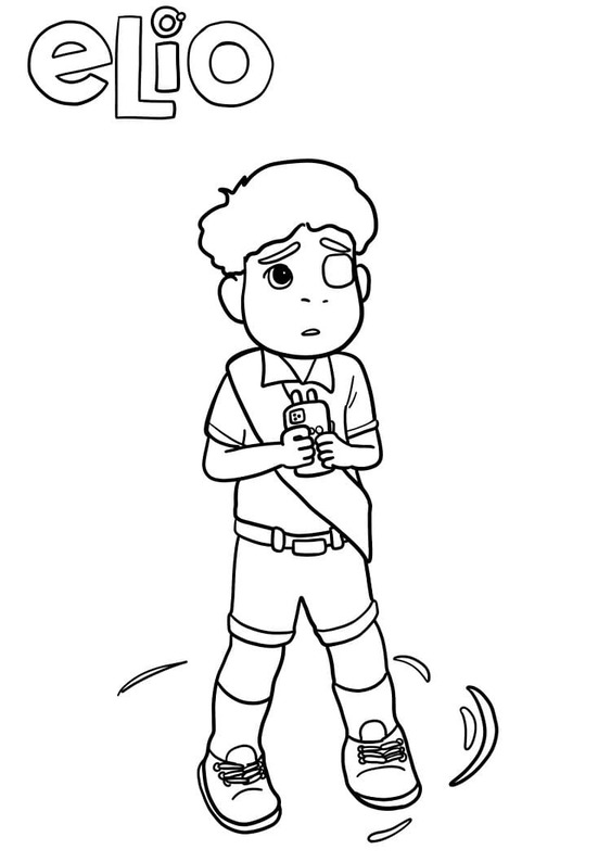 Kolorowanka Narysuj Elio prosty