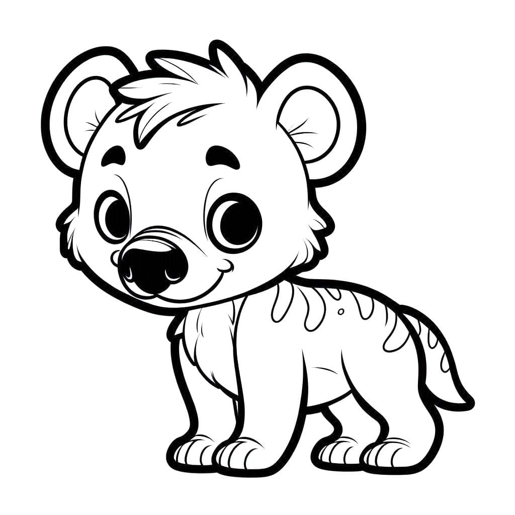 Kolorowanka Narysuj Hiena 2