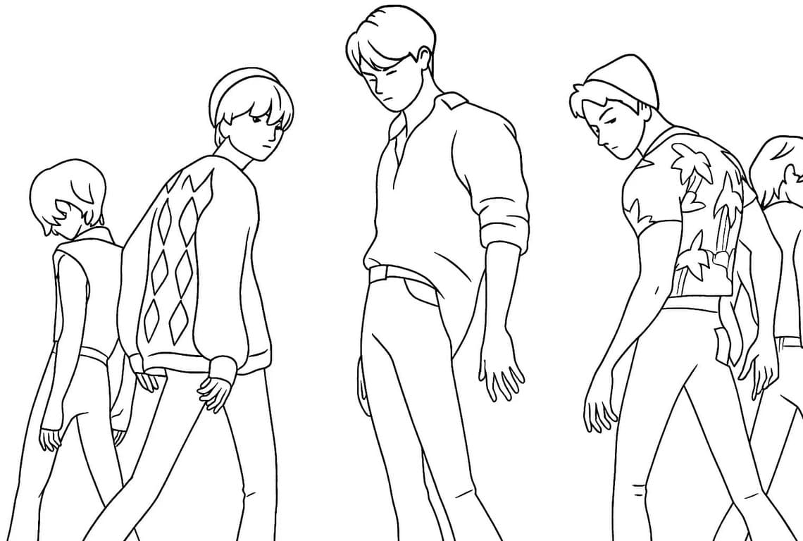 Kolorowanka Narysuj KPop Demon Hunters 2