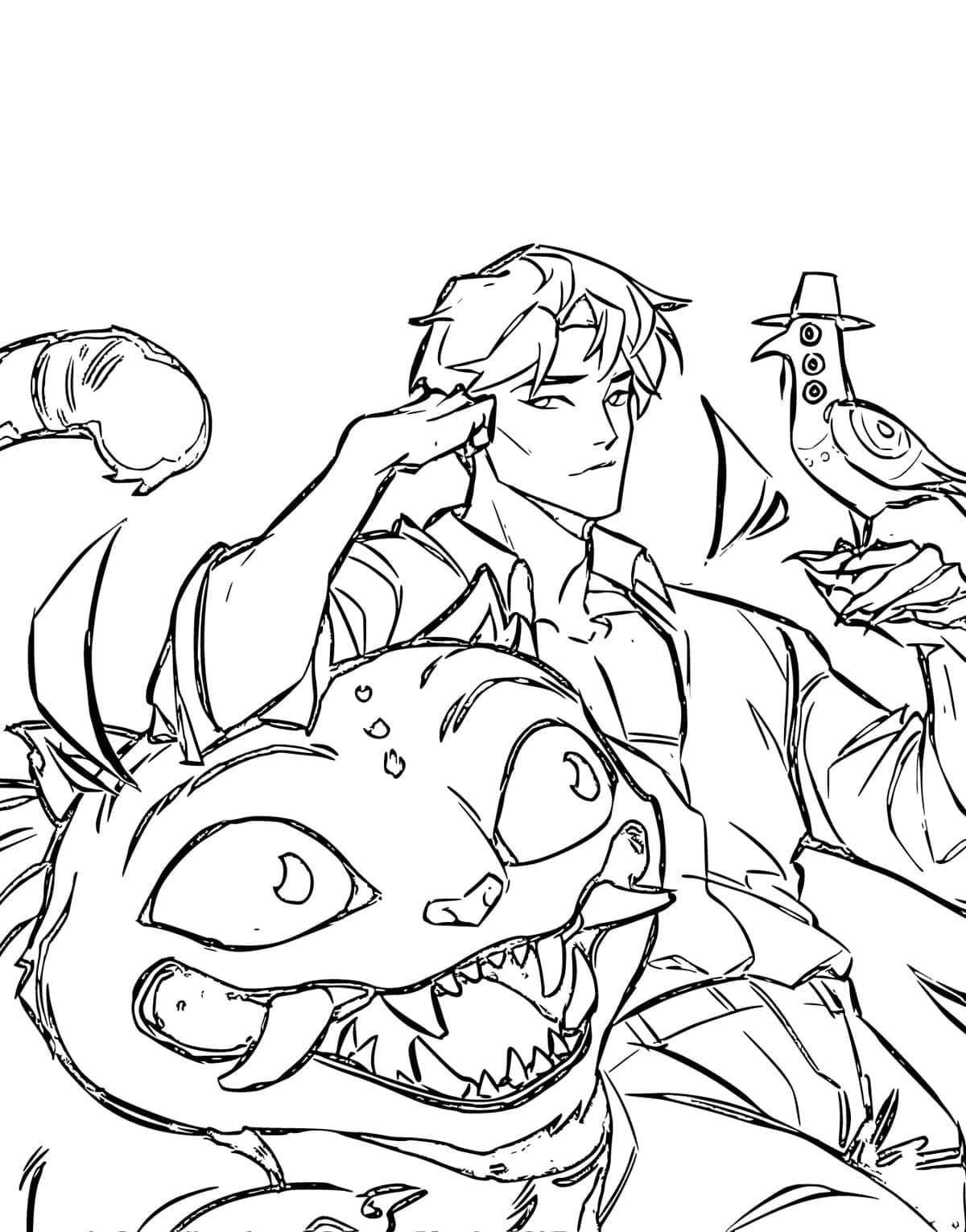 Kolorowanka Narysuj KPop Demon Hunters bezpłatna podstawowa