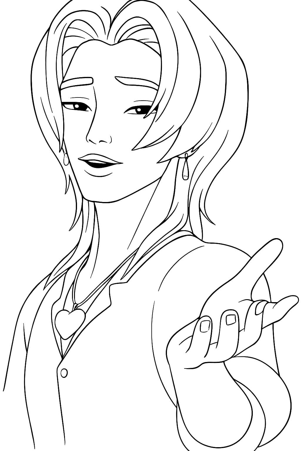 Kolorowanka Narysuj KPop Demon Hunters bezpłatna prosty