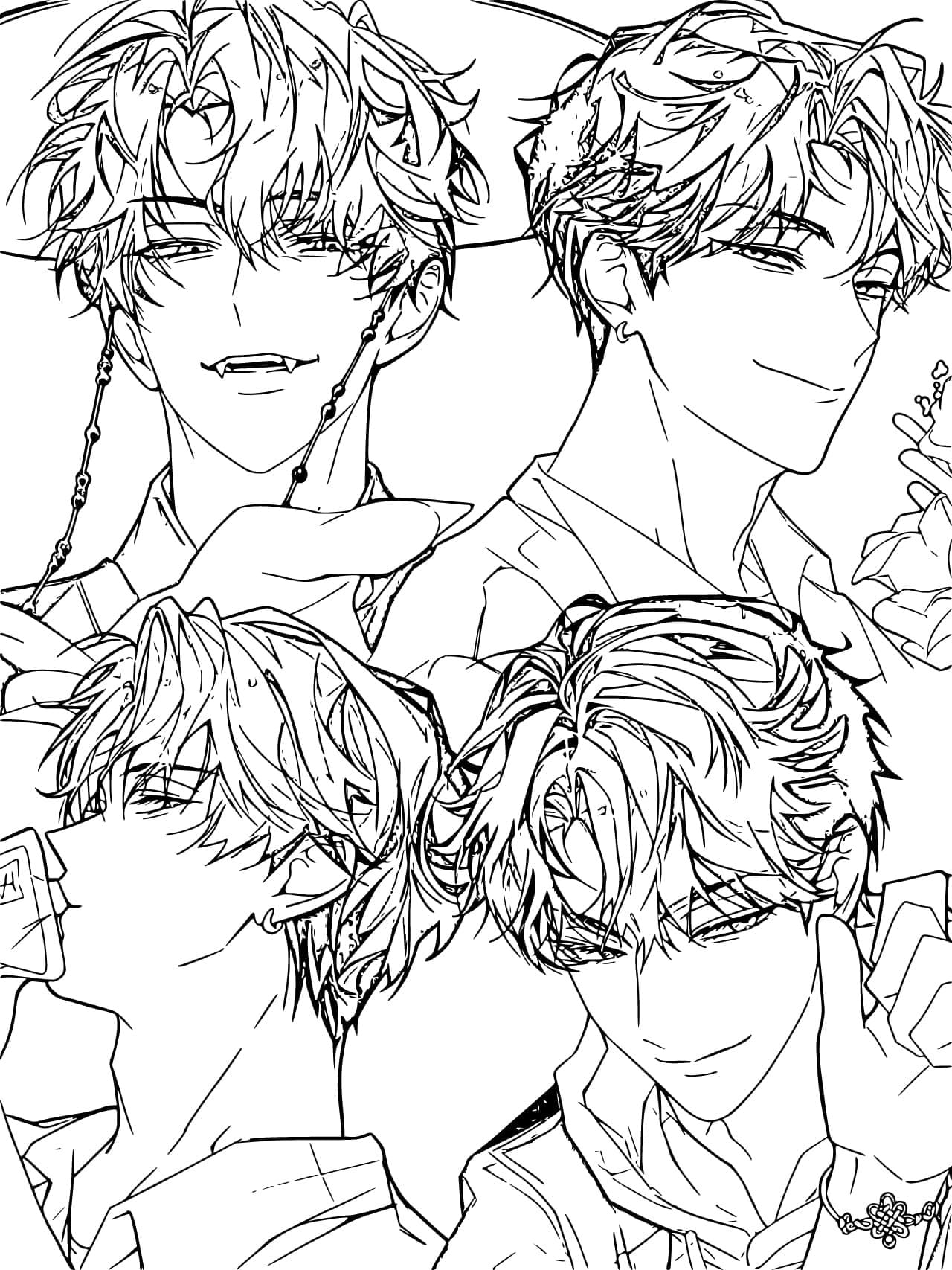 Kolorowanka Narysuj KPop Demon Hunters podstawowa do druku