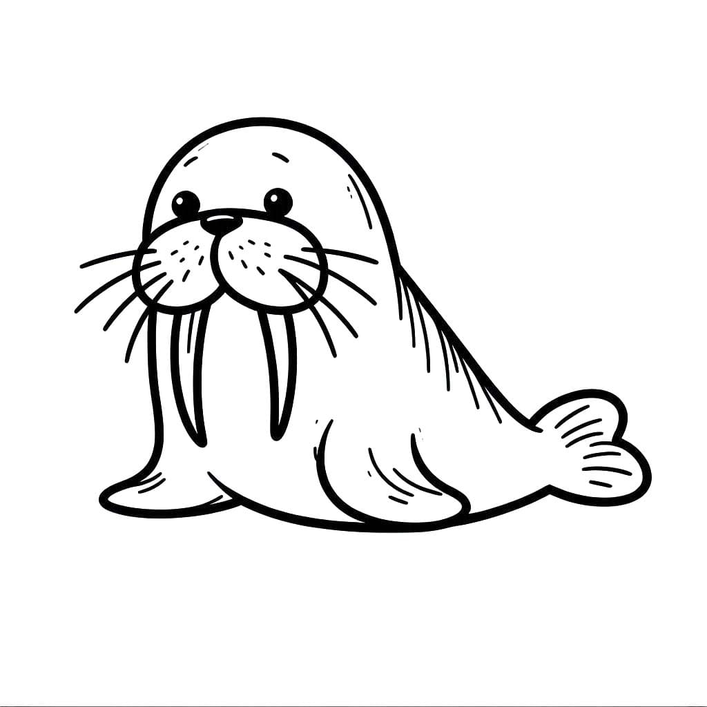 Kolorowanka Narysuj Mors bezpłatnie dla dzieci