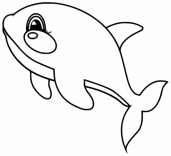 Kolorowanka Narysuj Orka łatwy