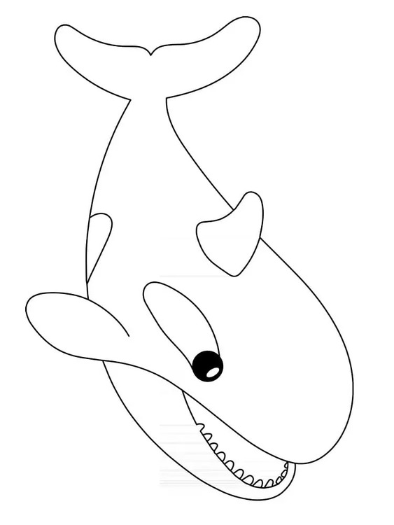 Kolorowanka Narysuj Orka szczęśliwy