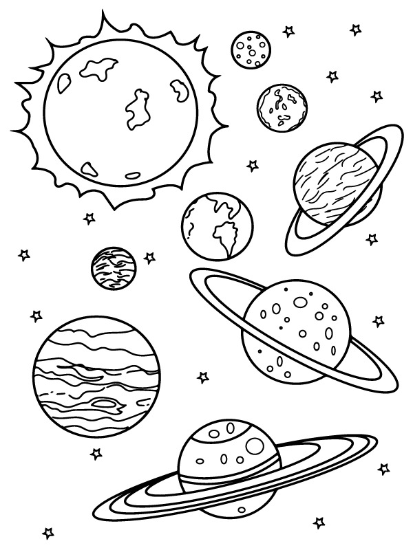 Kolorowanka Narysuj Planety 7