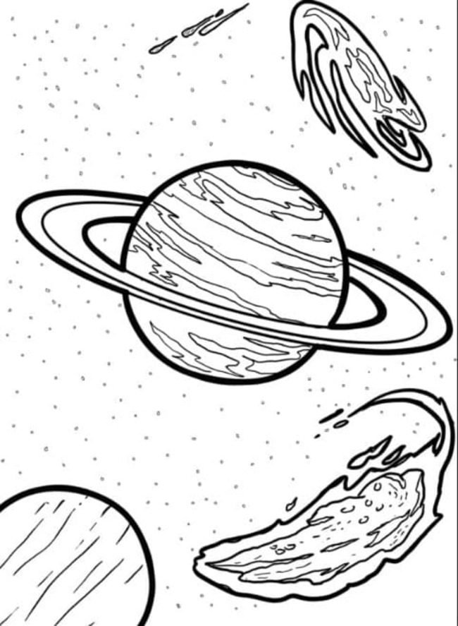 Kolorowanka Narysuj Planety bezpłatna podstawowy