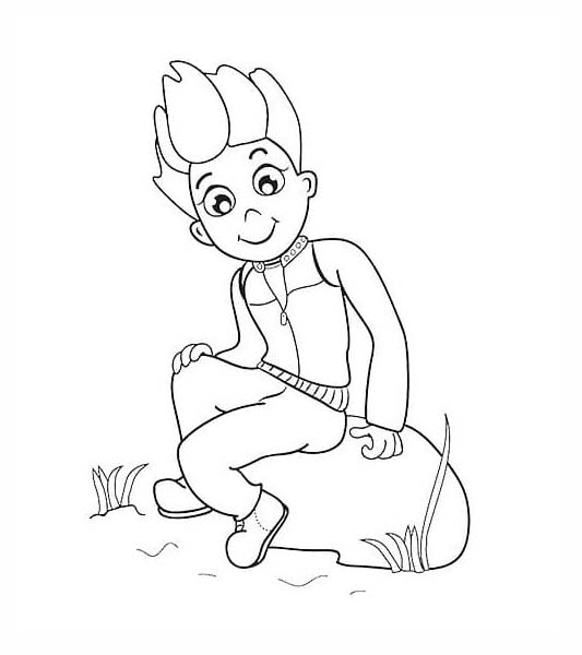 Kolorowanka Narysuj Ryder Psi Patrol dla dzieci